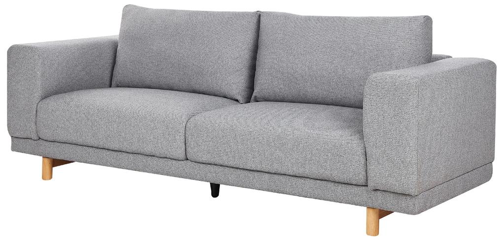 Sofá de 3 lugares em tecido cinzento claro NIVALA Beliani