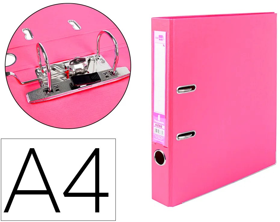 Pasta de Arquivo de Alavanca Documenta Pvc Din A4 Lombada 52 mm Rosa