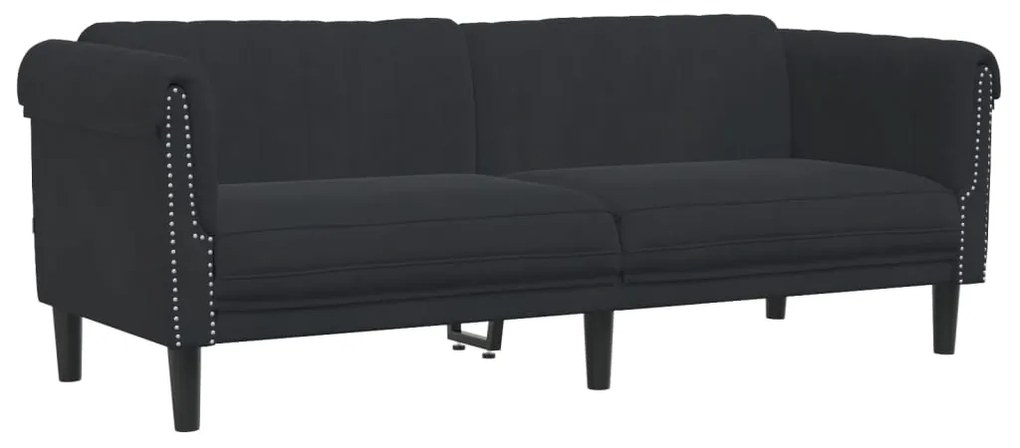 3 pcs conjunto de sofás veludo preto