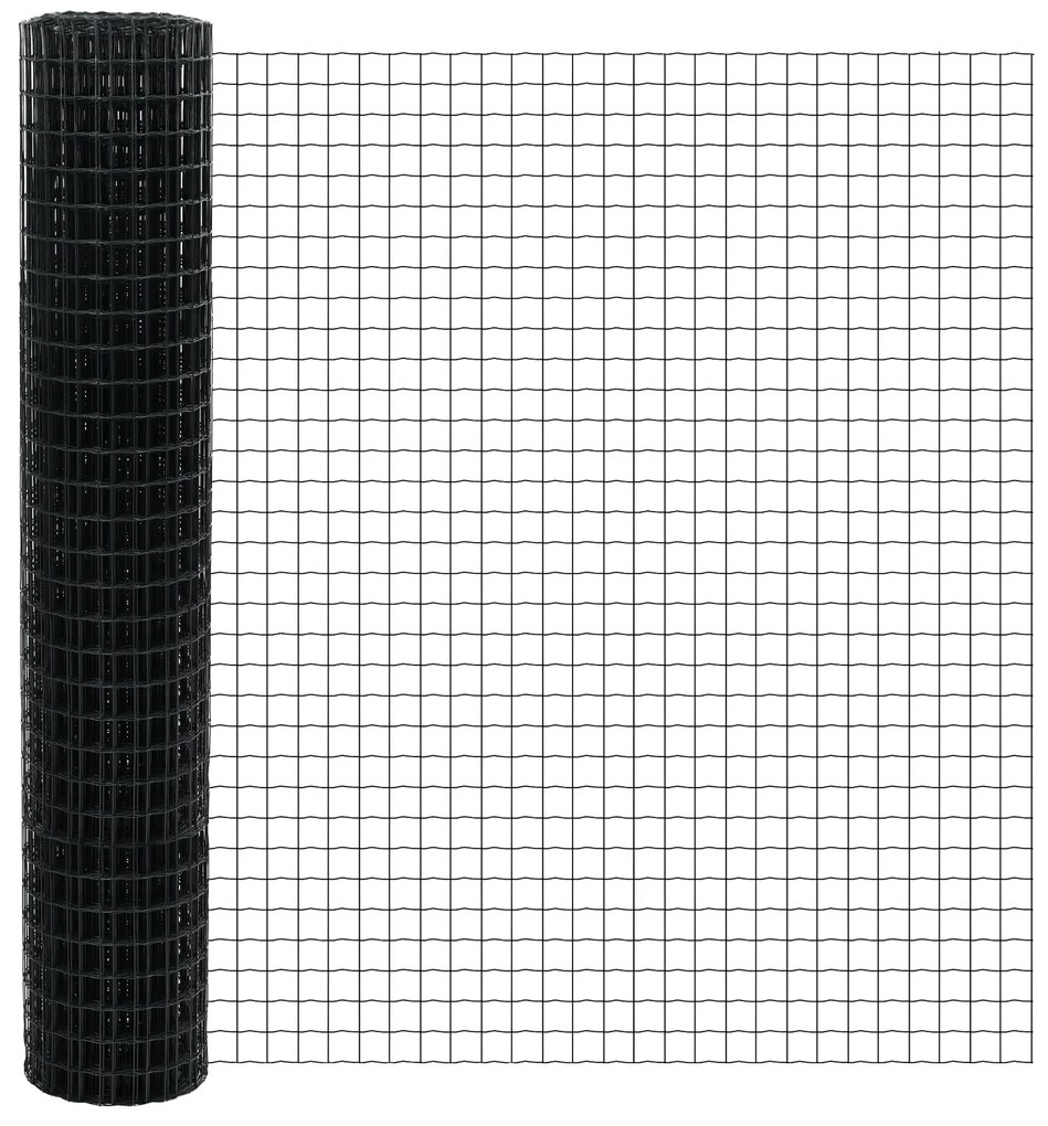Cerca Euro com 7 Postes Flangeados 1,5x10 m Aço Galvanizado