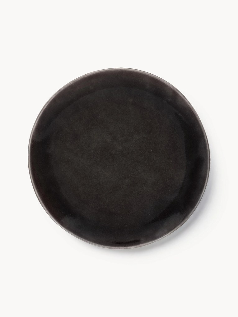 Pratos de pequeno-almoço artesanais Nordic Coal, conjunto de 4