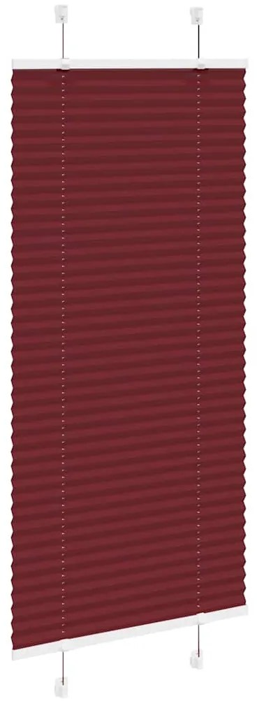 Plissado Cego Bordéus Vermelho 60x100 cm Largura Tecido 59,4 cm