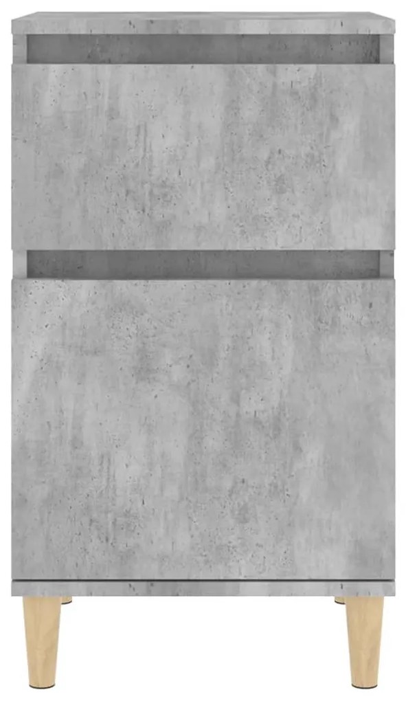 Mesa de cabeceira 40x35x70 cm cinzento cimento