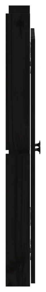 Portas cozinha p/ exterior 2 pcs 50x9x82 cm pinho maciço preto