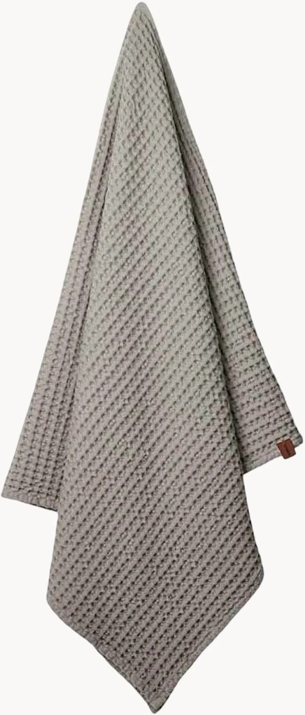 Toalha de banho de algodão orgânico com textura de favo de mel Weave