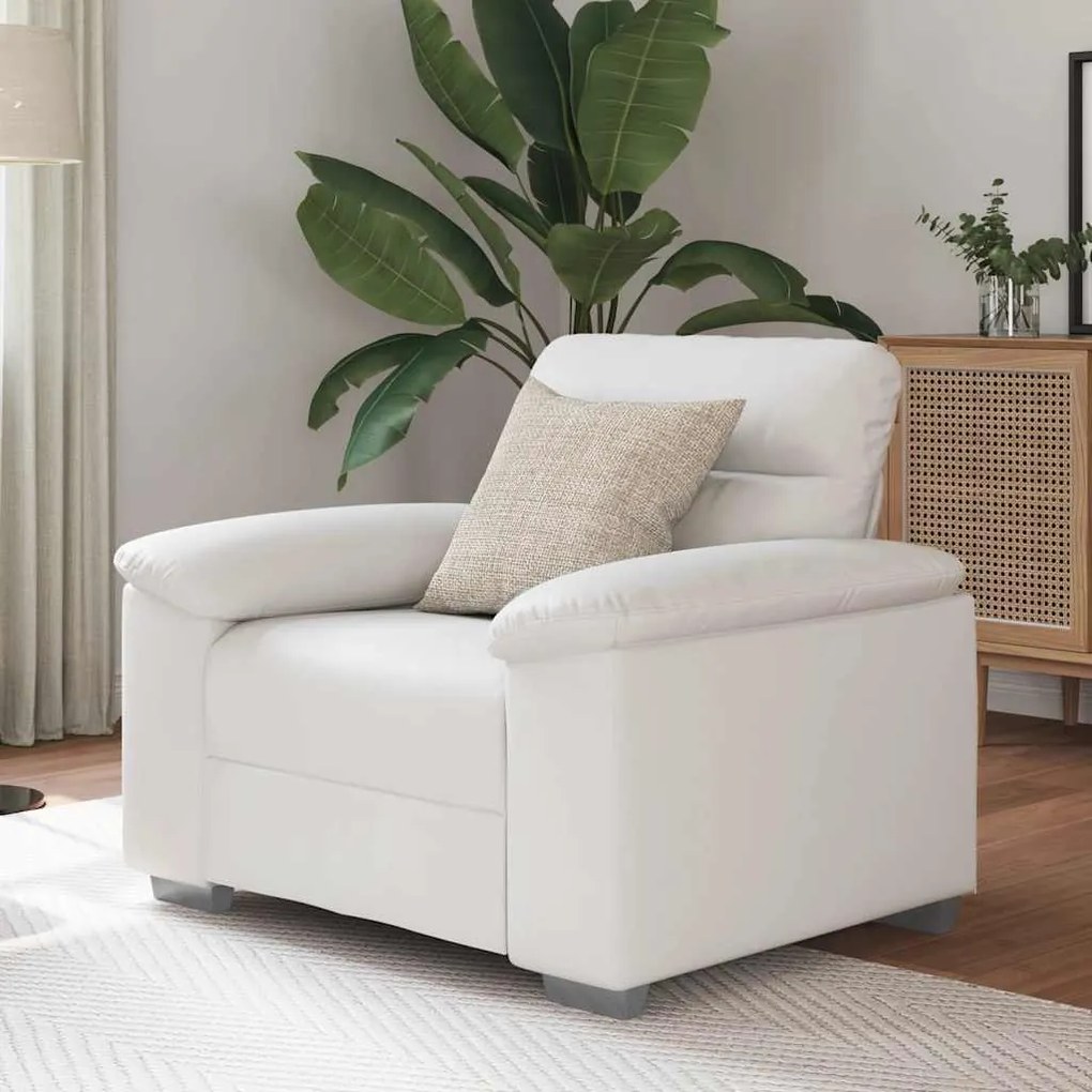 vidaXL Poltrona 100x81x84 cm couro artificial branco