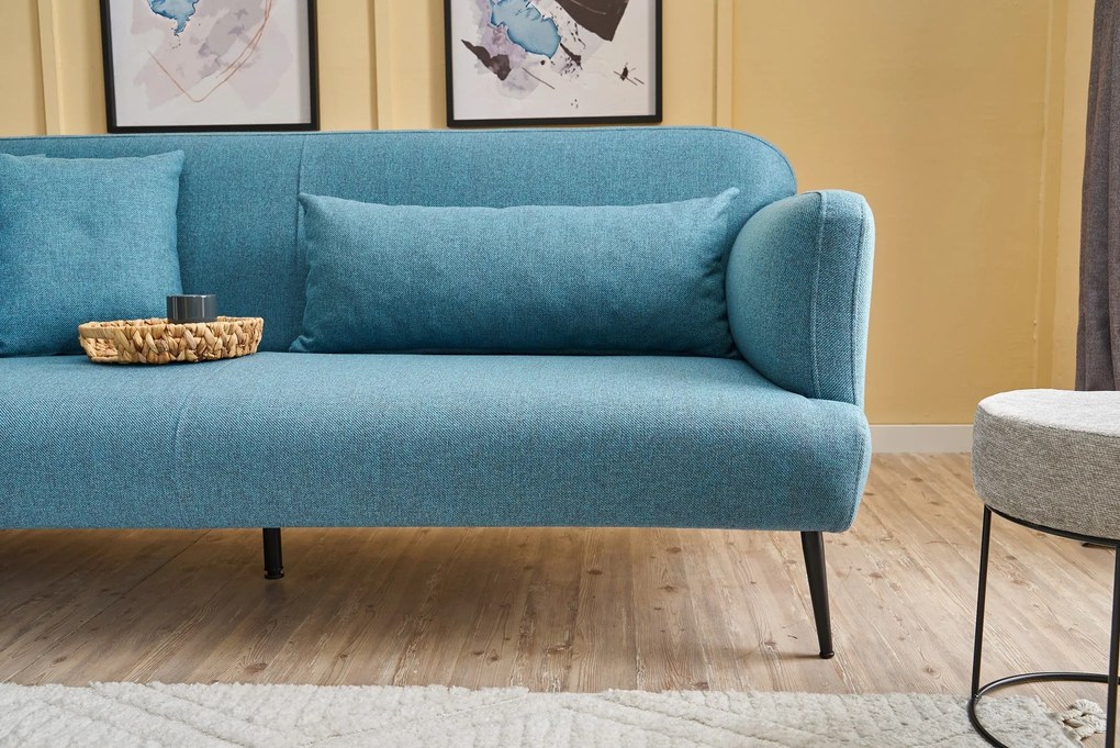 Sofá de 3 Lugares Revos – Turquesa – 200x80x100 cm