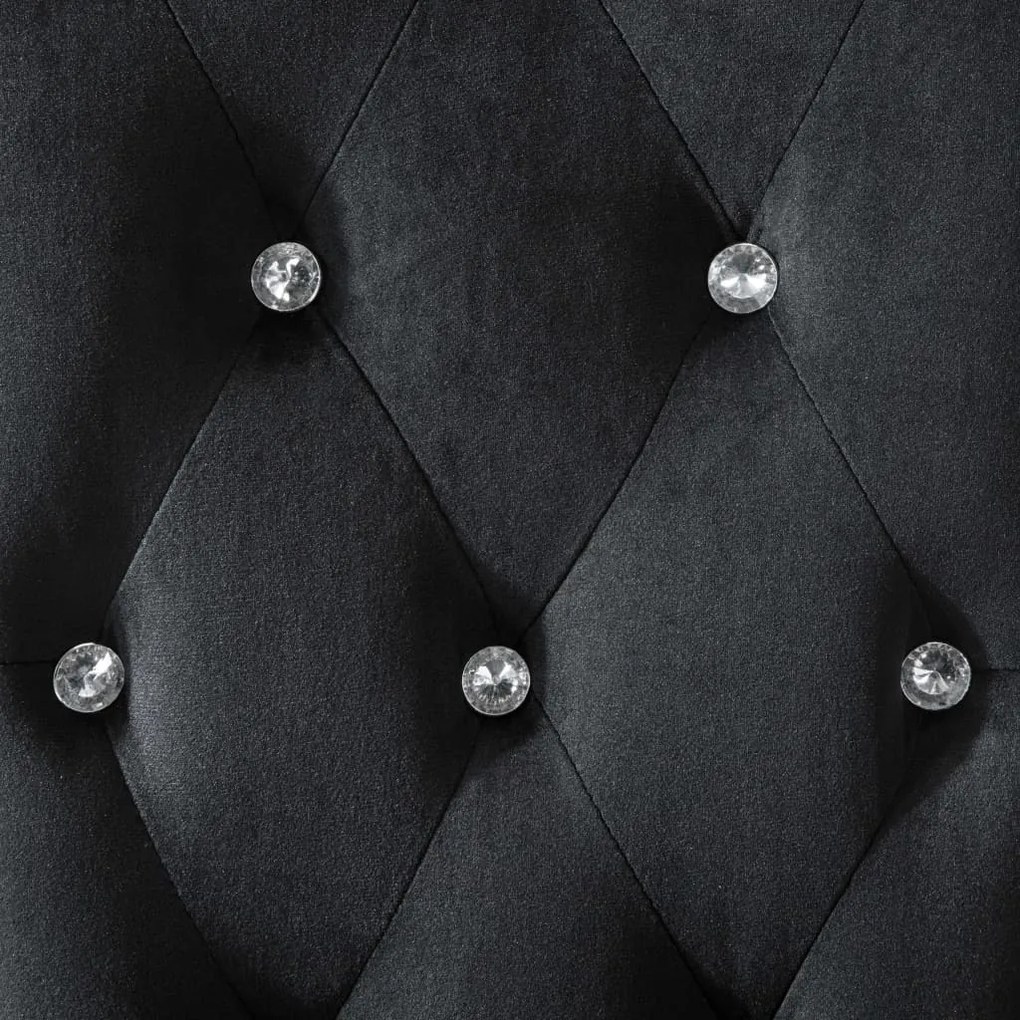Cadeiras de jantar 2 pcs veludo preto