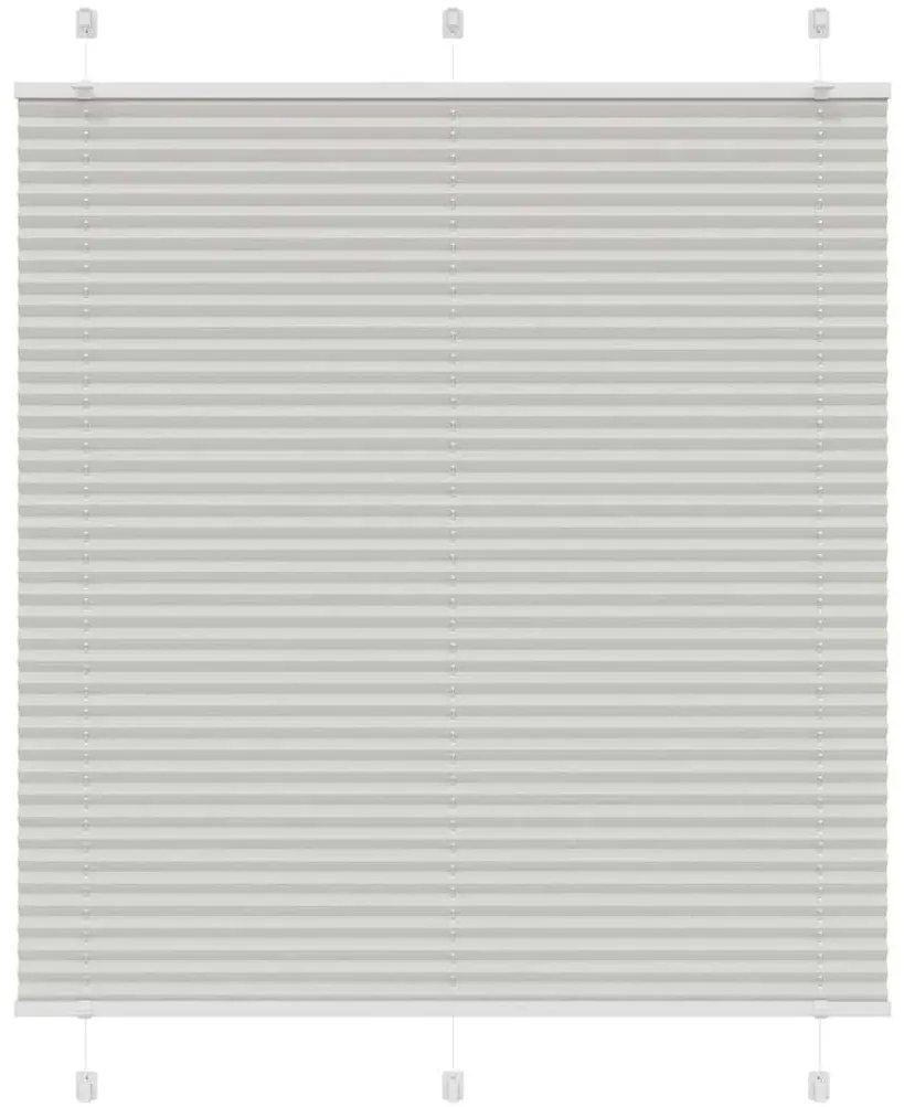 Plissado Cego Cinzento Luz 115x150 cm Largura Tecido 114,4cm