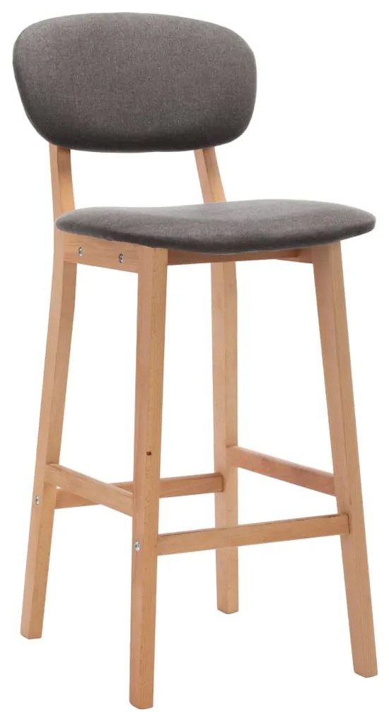 Bancos de bar 2 pcs tecido cinzento-claro