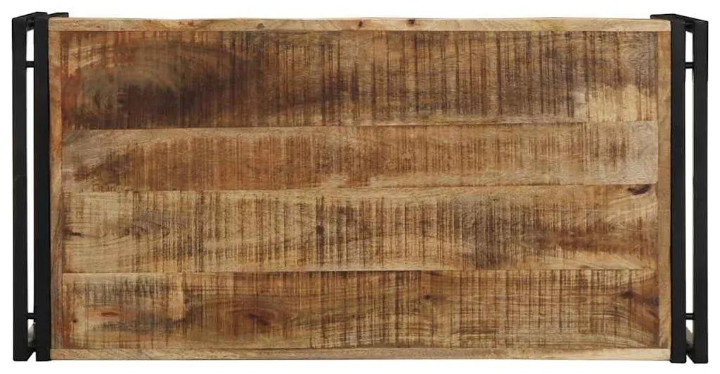 Mesa de centro 100x50x35 cm madeira de mangueira áspera maciça