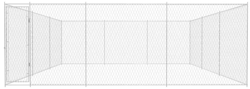 Canil de exterior em aço galvanizado 570x570x185 cm