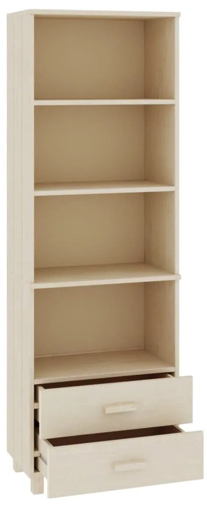 Aparador alto HAMAR 60x35x180 cm pinho maciço castanho-mel