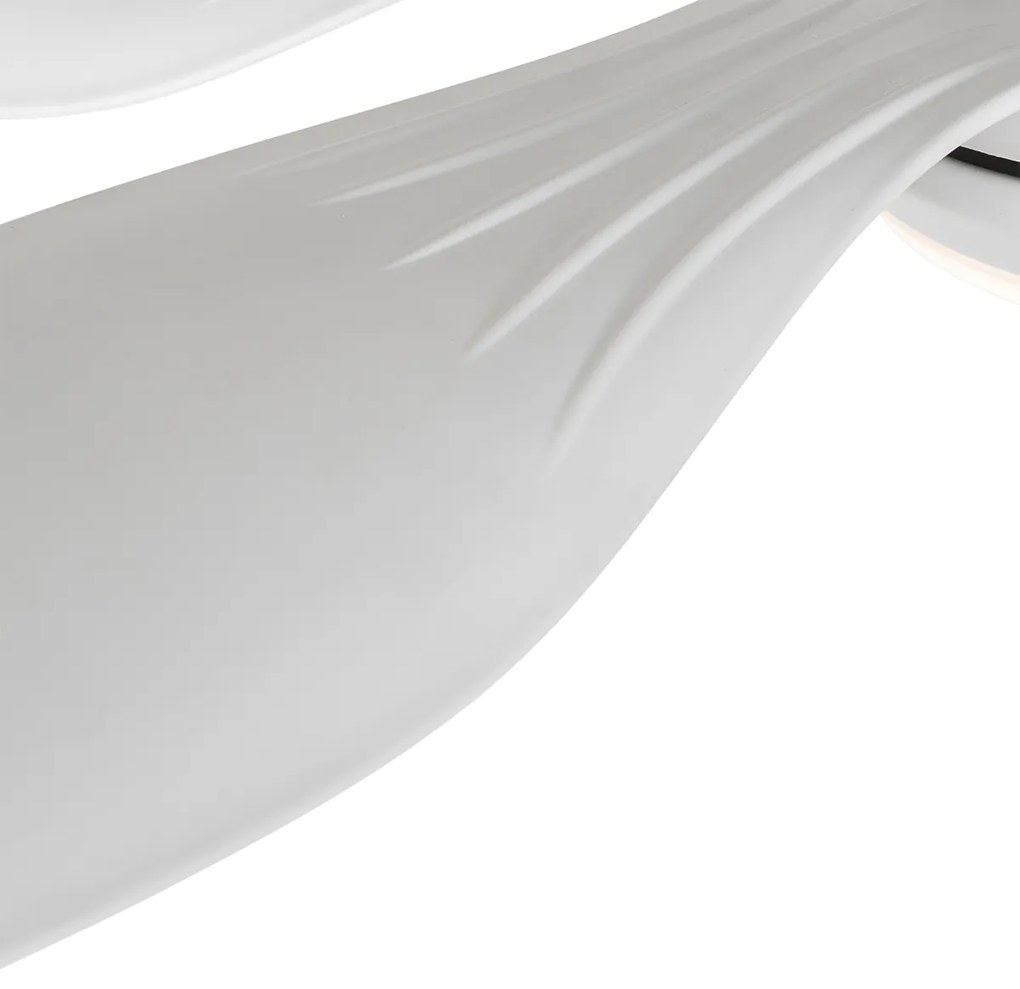 Ventilador de teto branco 137cm incl. LED regulável com controle remoto - Tak Moderno