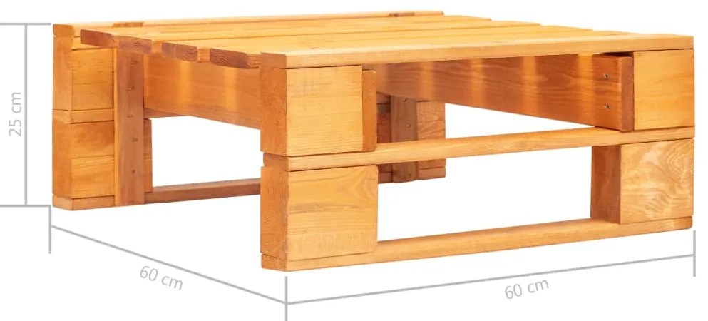 4 pcs conjunto lounge paletes pinho impregnado castanho mel
