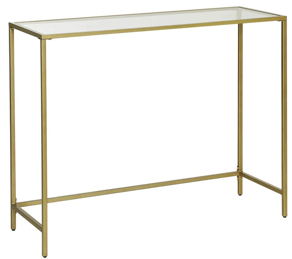 Mesa consola moderna 100 x 35 x 80 cm dourado