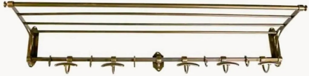 Bengaleiro de parede com prateleira para chapéus artesanal Arini