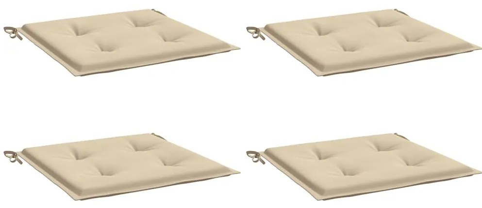 Almofadões p/ cadeiras de jardim 4 pcs tecido oxford bege