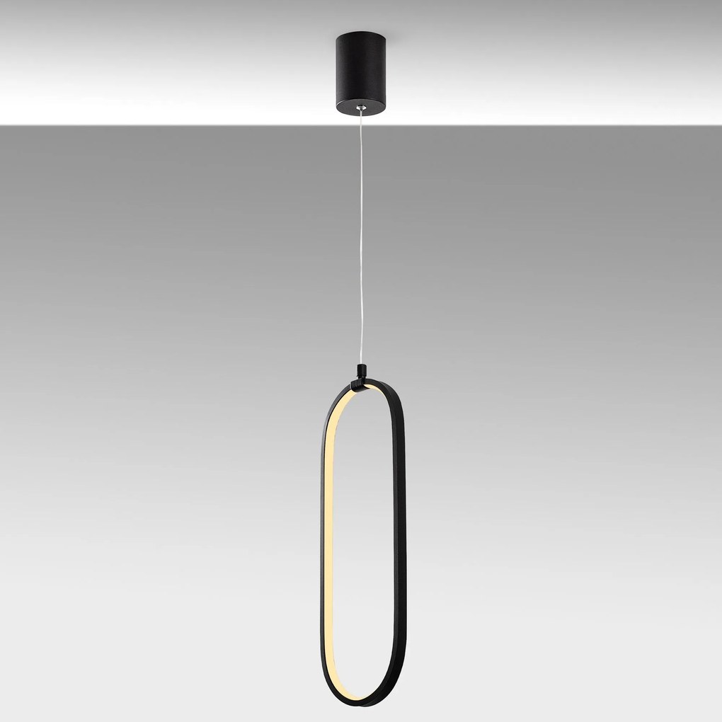 Candeeiro Chandelier Can – Preto – 17 x 60-110 cm