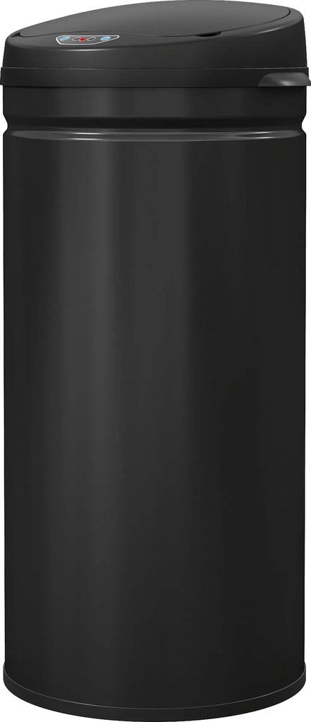 Caixote do lixo automático para cozinha de 42 L em aço inoxidável, com tampa de fecho suave, 30,5 x 30,5 x 68 cm, preto
