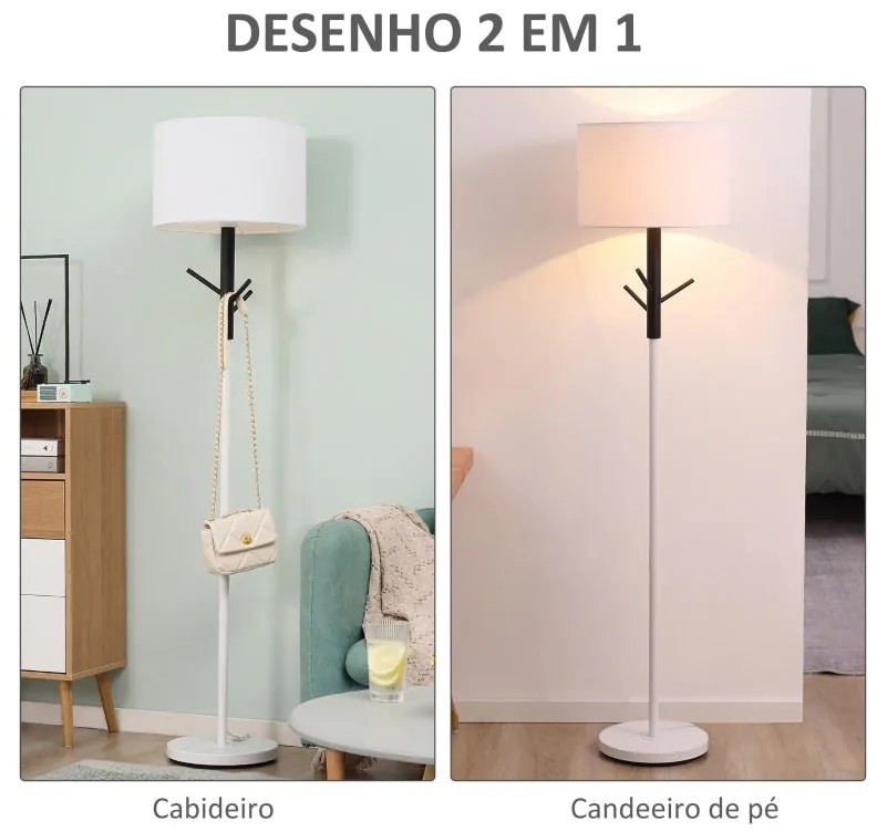 Candeeiro de Pé Cabs - Preto e Branco - Design Contemporâneo