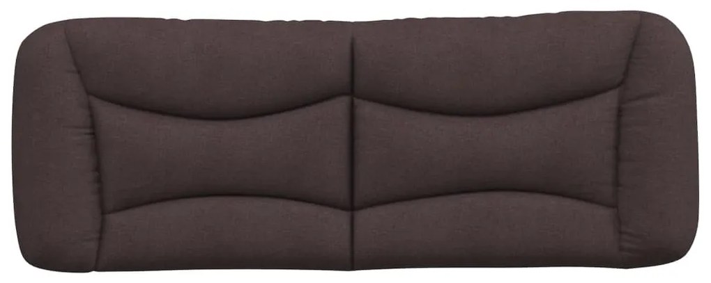 Almofadão de cabeceira 140 cm tecido castanho-escuro