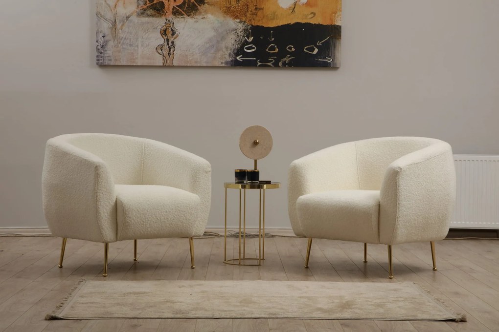 Cadeira Wing Eses – Creme – 70x82x80 cm