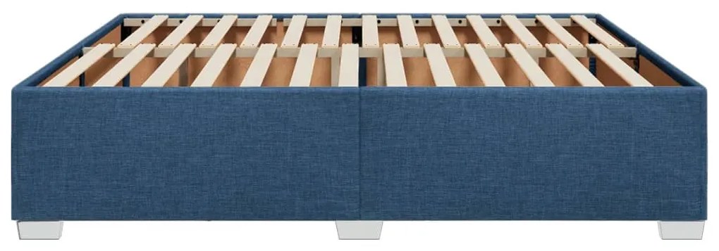 Estrutura de cama sem colchão 180x200 cm tecido azul