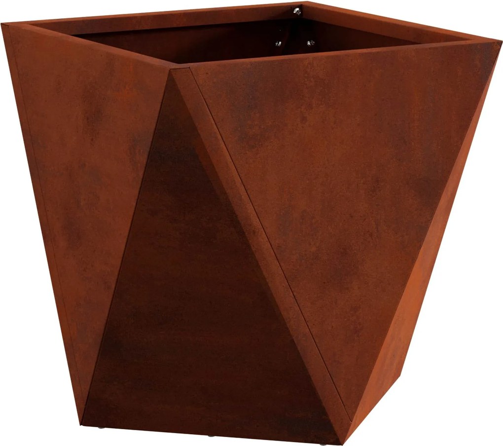 vidaXL Floreira Ferro Enferrujado 30 x 30 x 30 cm