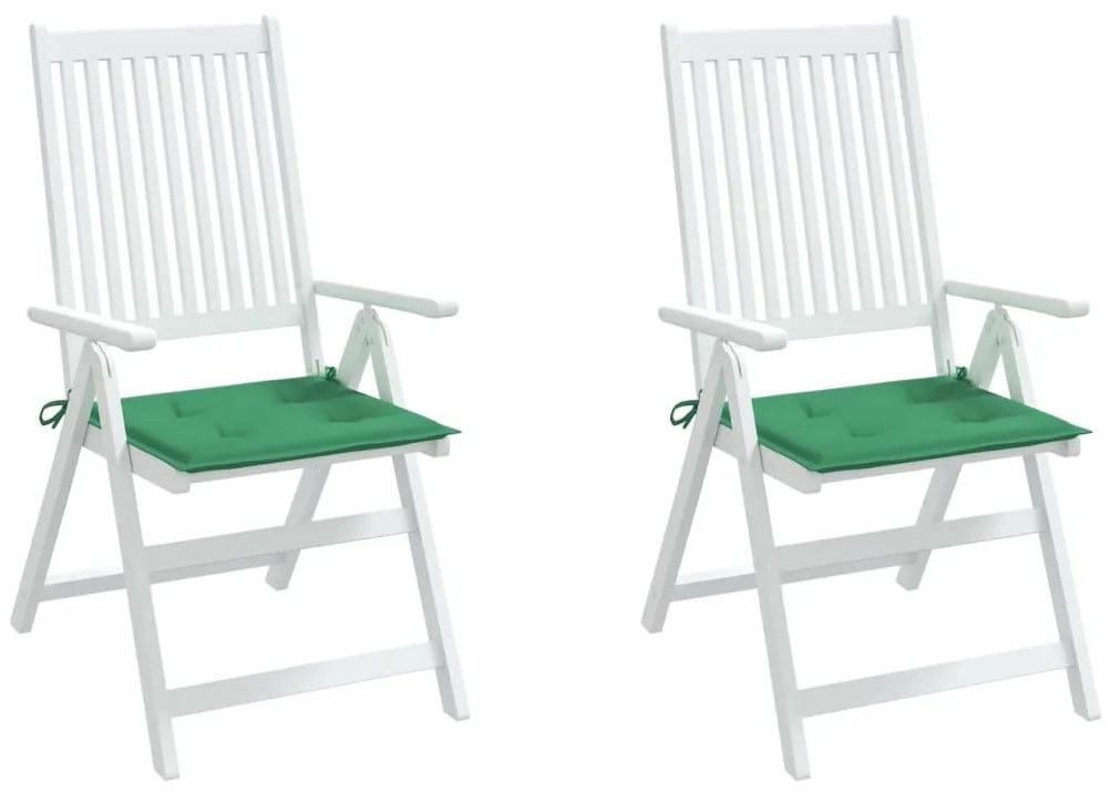 Almofadões p/ cadeiras jardim 2pcs 40x40x3 cm oxford verde