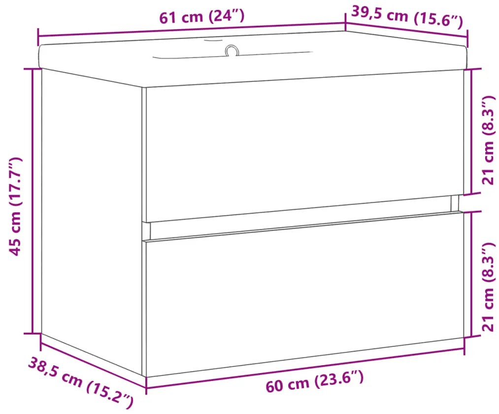 Armário com lavatório embutido madeira velha