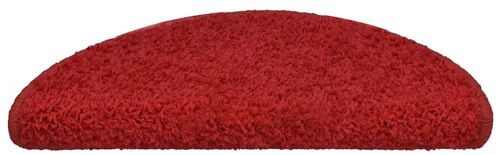 Tapetes de escadas 30 pcs 65x21x4 cm vermelho