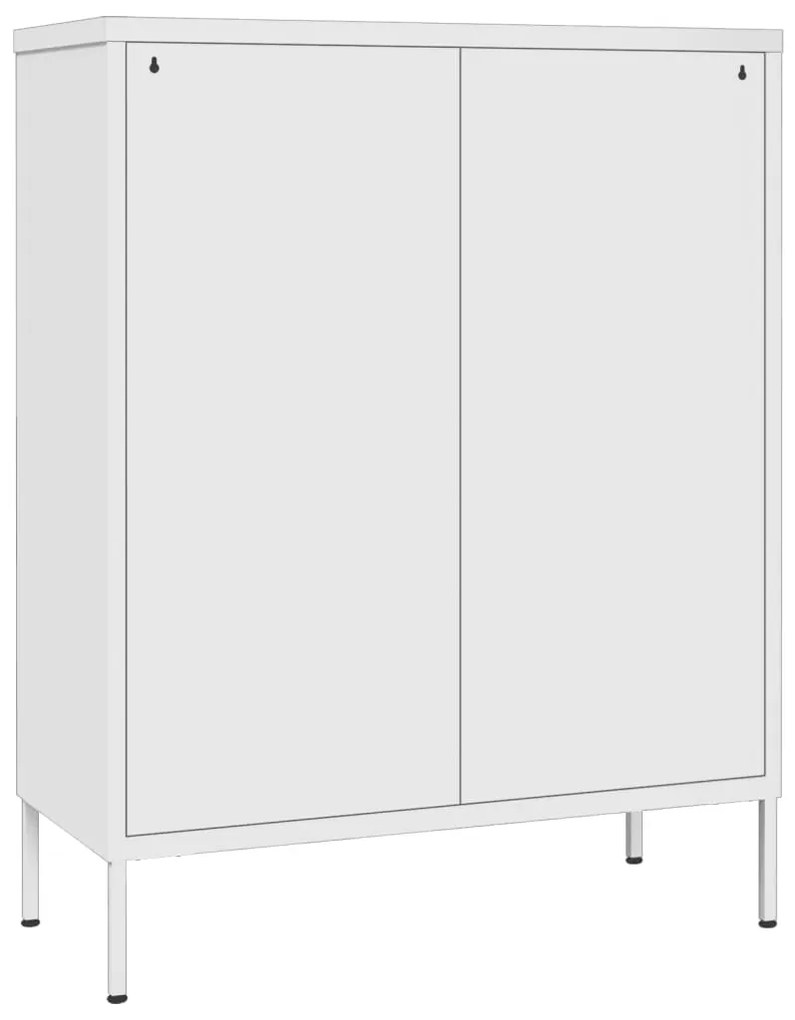 Armário com gavetas aço 80x35x101,5 cm branco