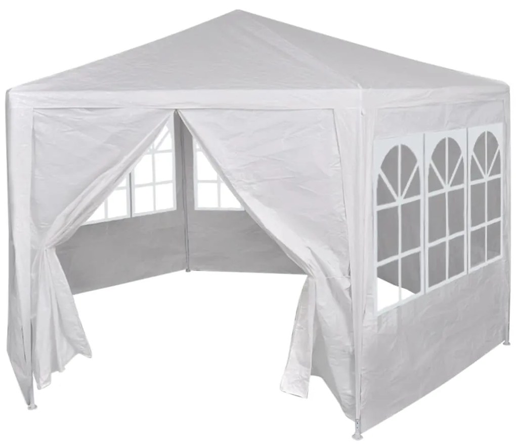 vidaXL Tenda com 7 paredes laterais em branco 2 x 2 m