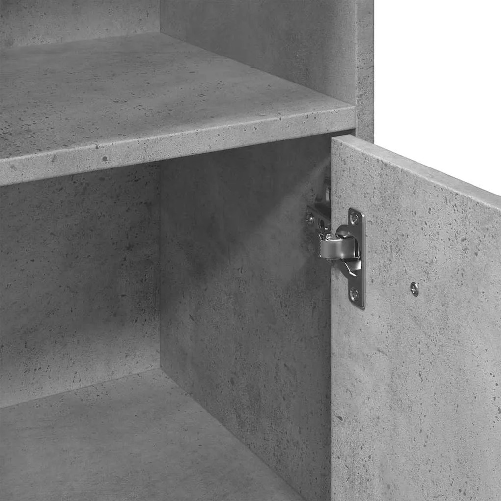 Armário casa de banho 30x30x95 cm contrapl. cinzento cimento