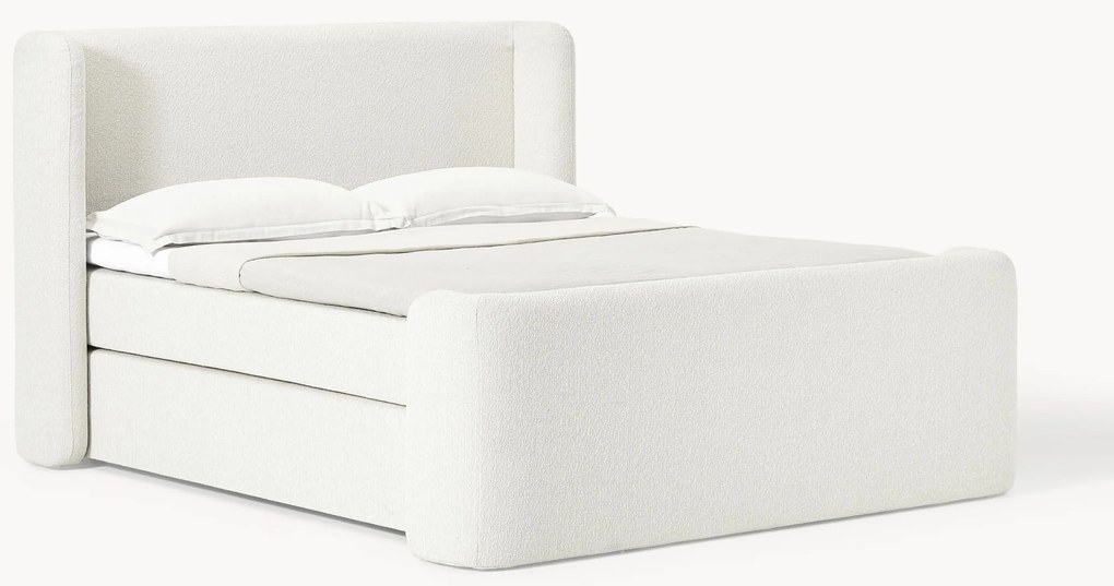 Cama de casal em bouclé Perla