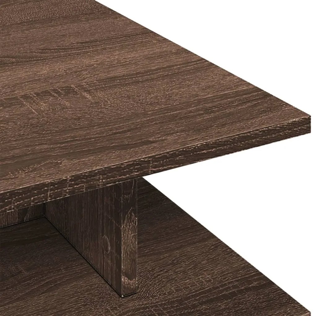 Mesa de centro 102x55x35 cm derivados madeira carvalho castanho