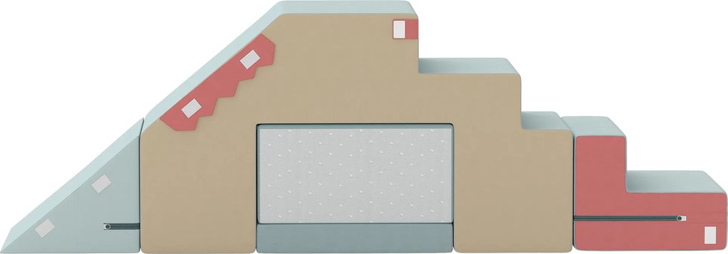 AIYAPLAY Conjunto de 2 blocos de espuma para crianças pequenas com capas removíveis, conjunto de escalada e rastejamento interno, Azul | Aosom Portugal
