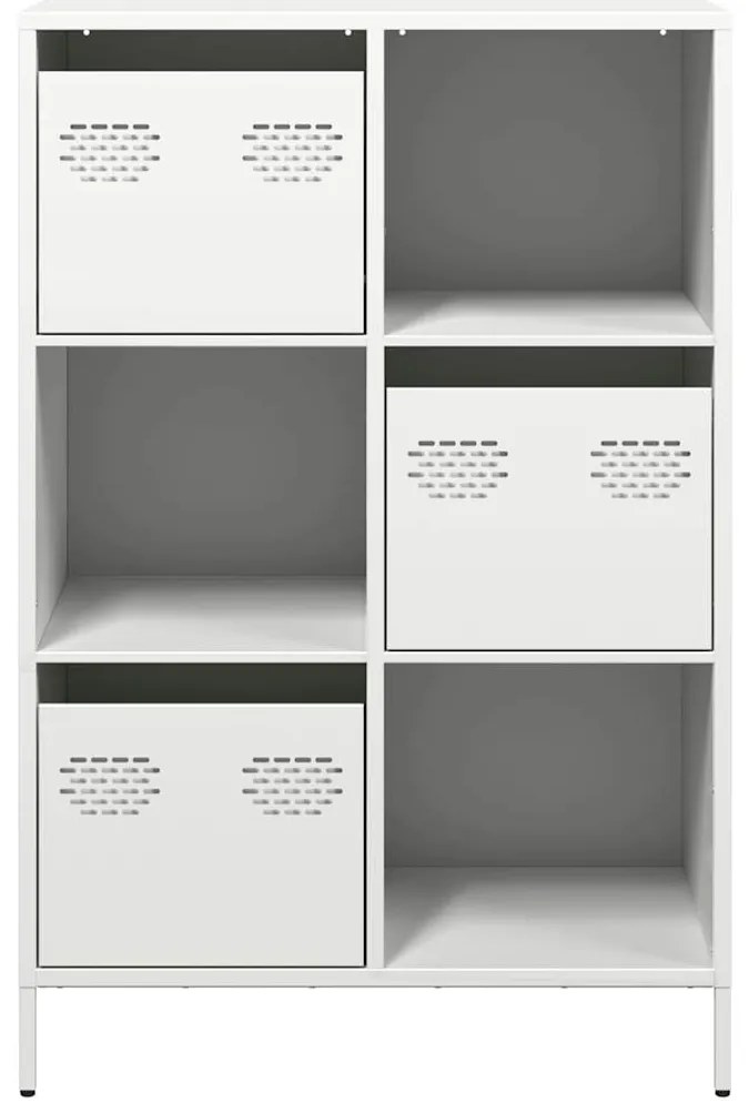 Móvel alto 68x39x103,5 cm aço branco