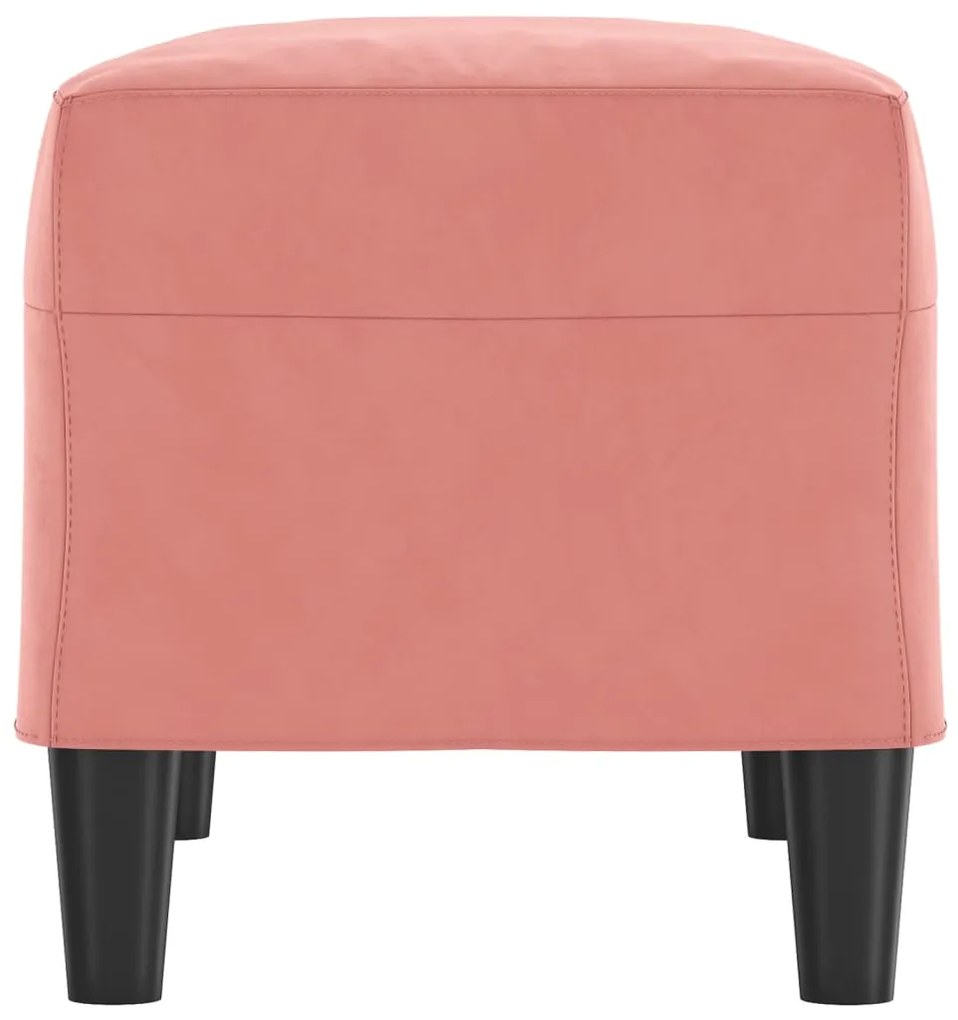 Banco 70x35x41 cm veludo rosa
