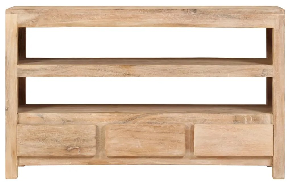 Móvel TV madeira de acácia maciça 90x30x55 cm castanho claro