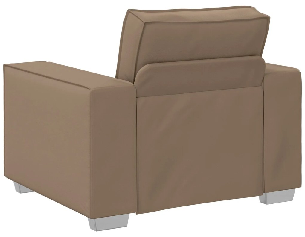 Cadeira de Sofá vidaXL Cappuccino 59 cm em Couro Sintético