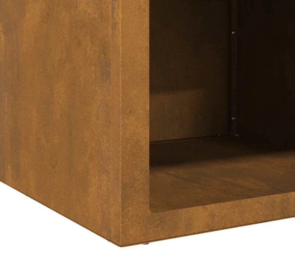 Fire Pit Ferro Enferrujado 50 x 50 x 40 cm Aço corten