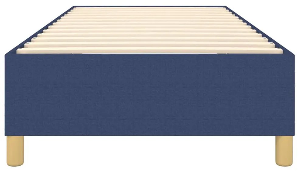 Estrutura de cama sem colchão 90x190 cm tecido azul