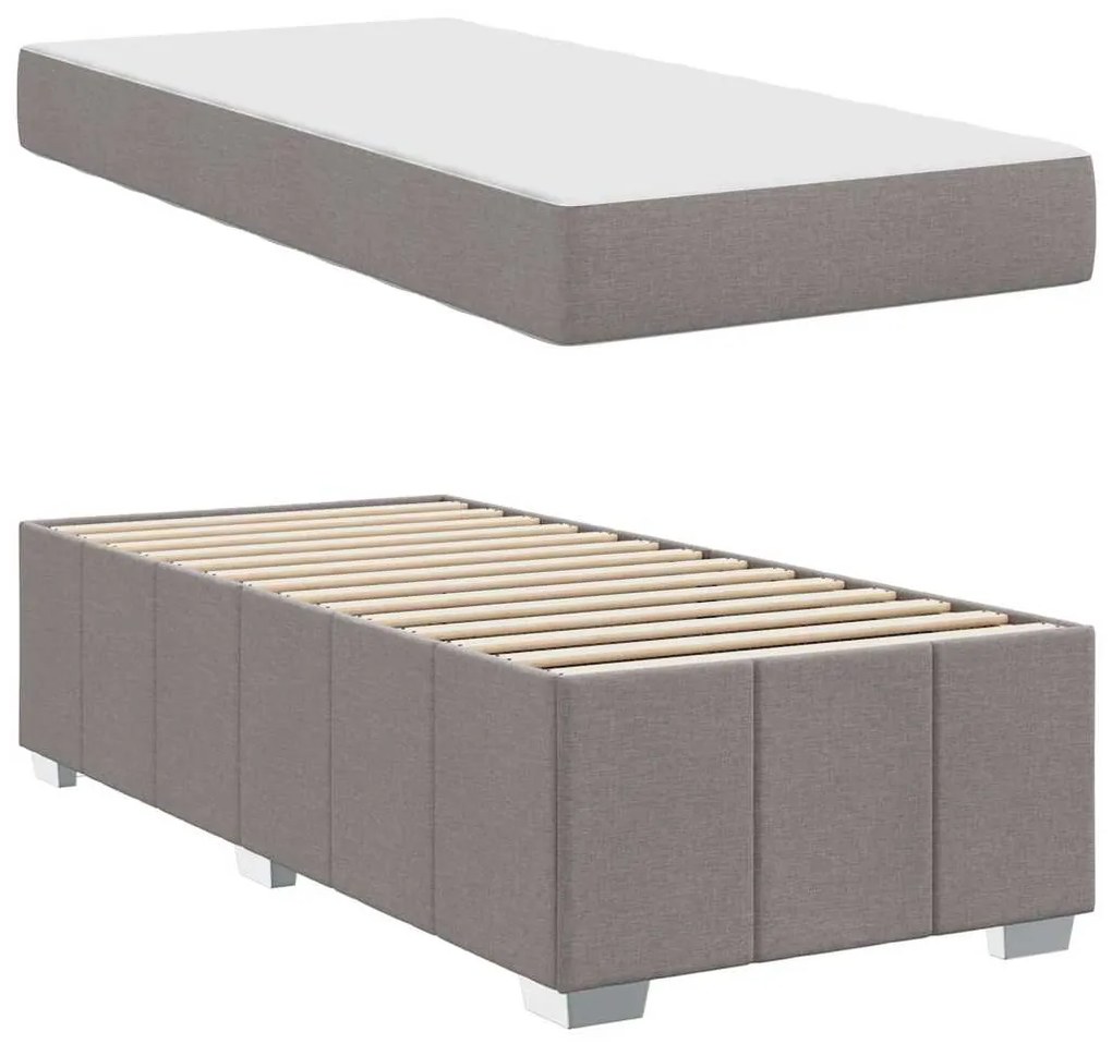 Estrutura da Cama Cinzento-acastanhado 90 x 190 cm tecido