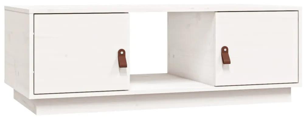 Mesa de centro 100x50x35 cm pinho maciço branco