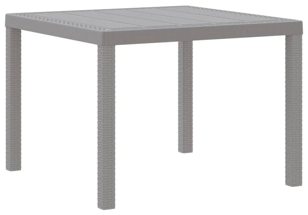 Mesa de Jardim Cinza-claro 100x100x73 cm em Rattan Sintético