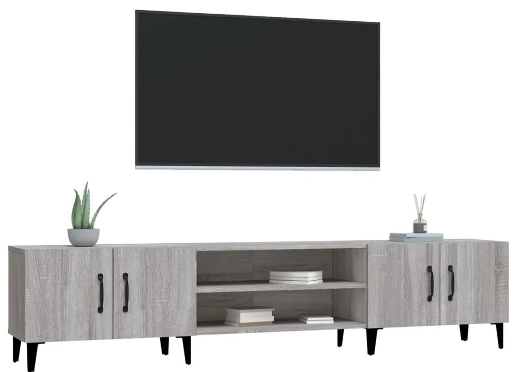 Móvel de TV 180x31,5x40 cm derivados de madeira cinza sonoma