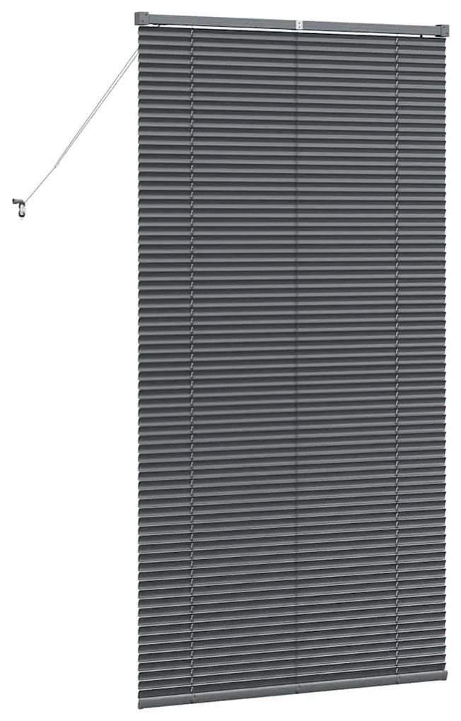 Persiana de Janela Cinzento-escuro 85 x 175 cm Alumínio