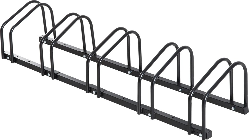 Suporte de armazenamento para bicicletas com pneus de 65 mm,145 x 33 x 27 cm, aço preto